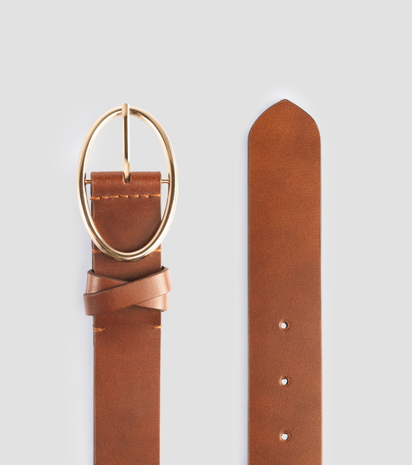 OLGA Italian Leather Belt- Brown - OUZELLeather Belts