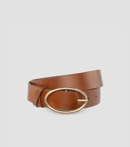 OLGA Italian Leather Belt- Brown - OUZELLeather Belts