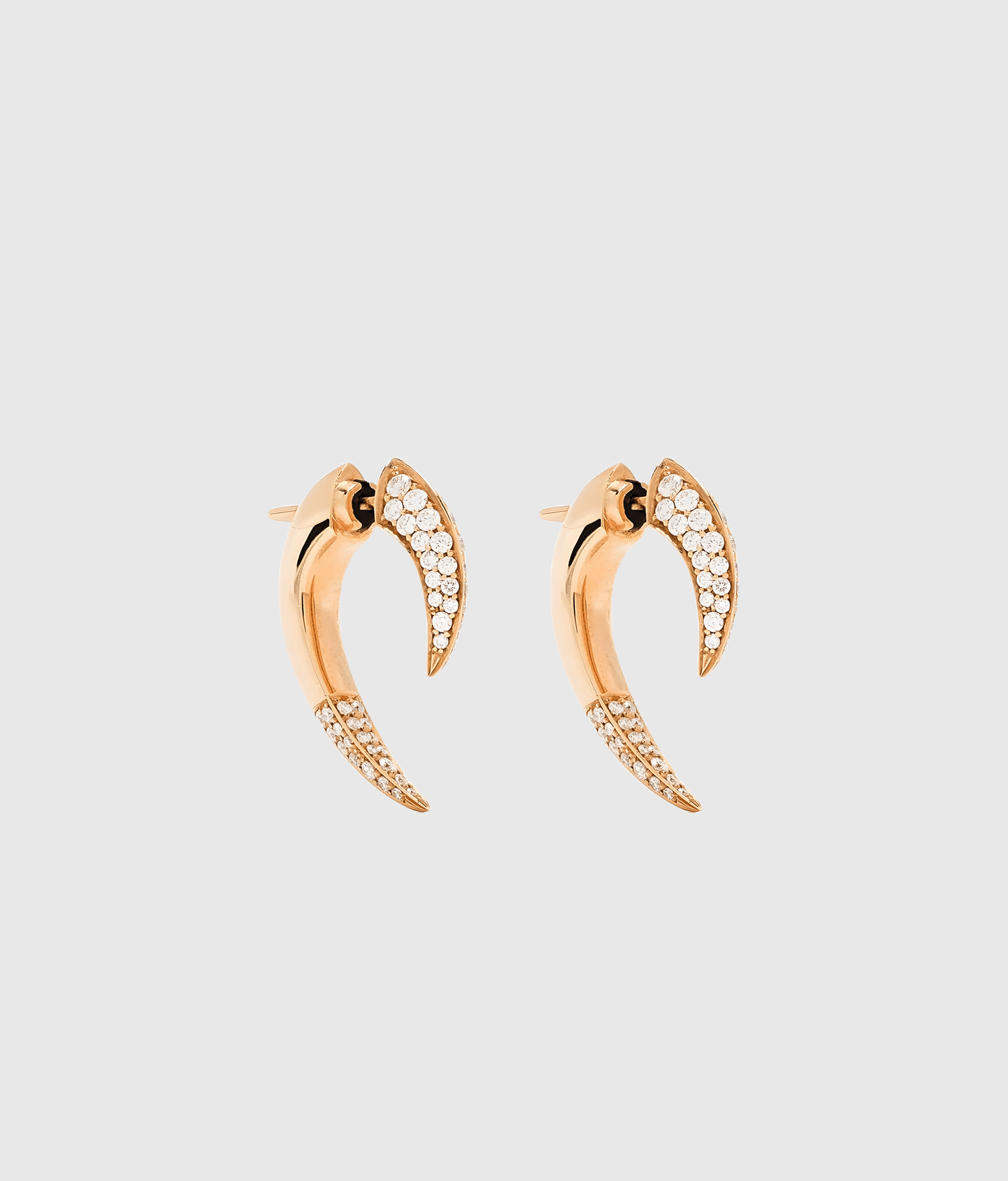 Rose Gold CZ Talons Earrings - OUZELJewellery