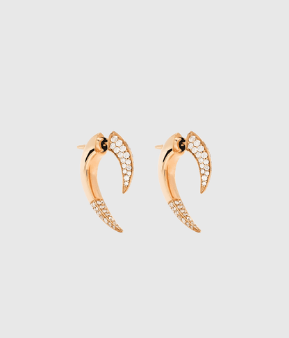 Rose Gold CZ Talons Earrings - OUZELJewellery