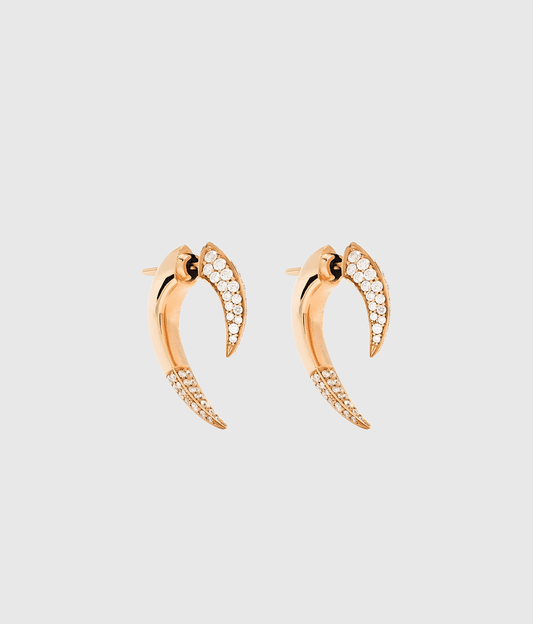 Rose Gold CZ Talons Earrings - OUZELJewellery