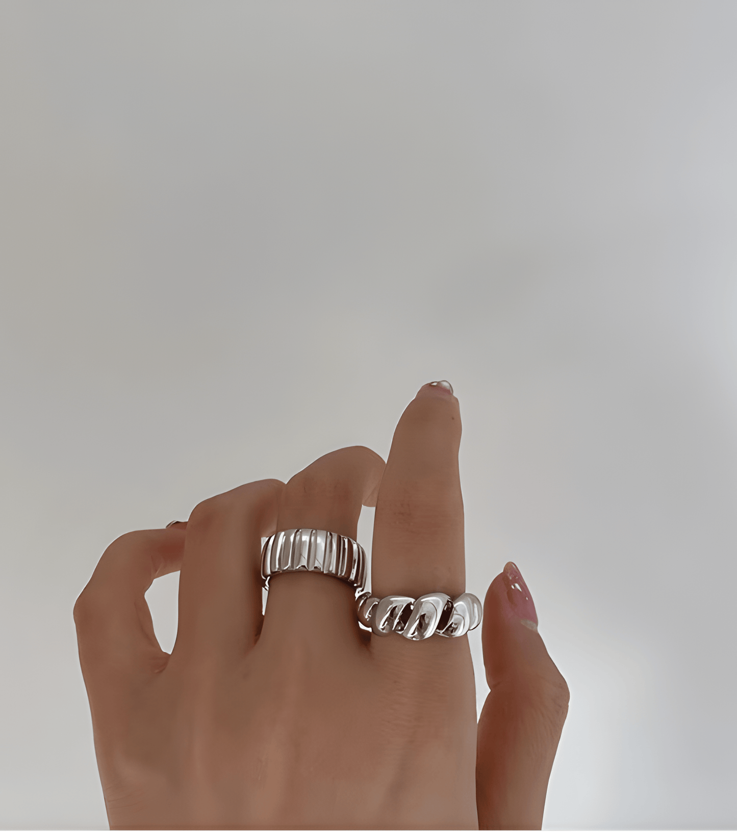 Silver Line Dome Ring - OUZELJewellery