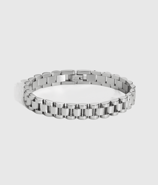 Silver Oyster Watchstrap Bracelet - OUZELJewellery