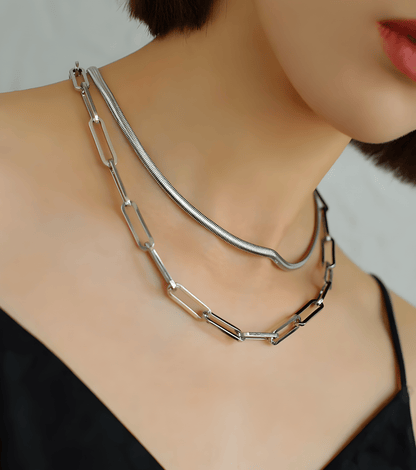 Silver Snake Chain Necklace - OUZELJewellery