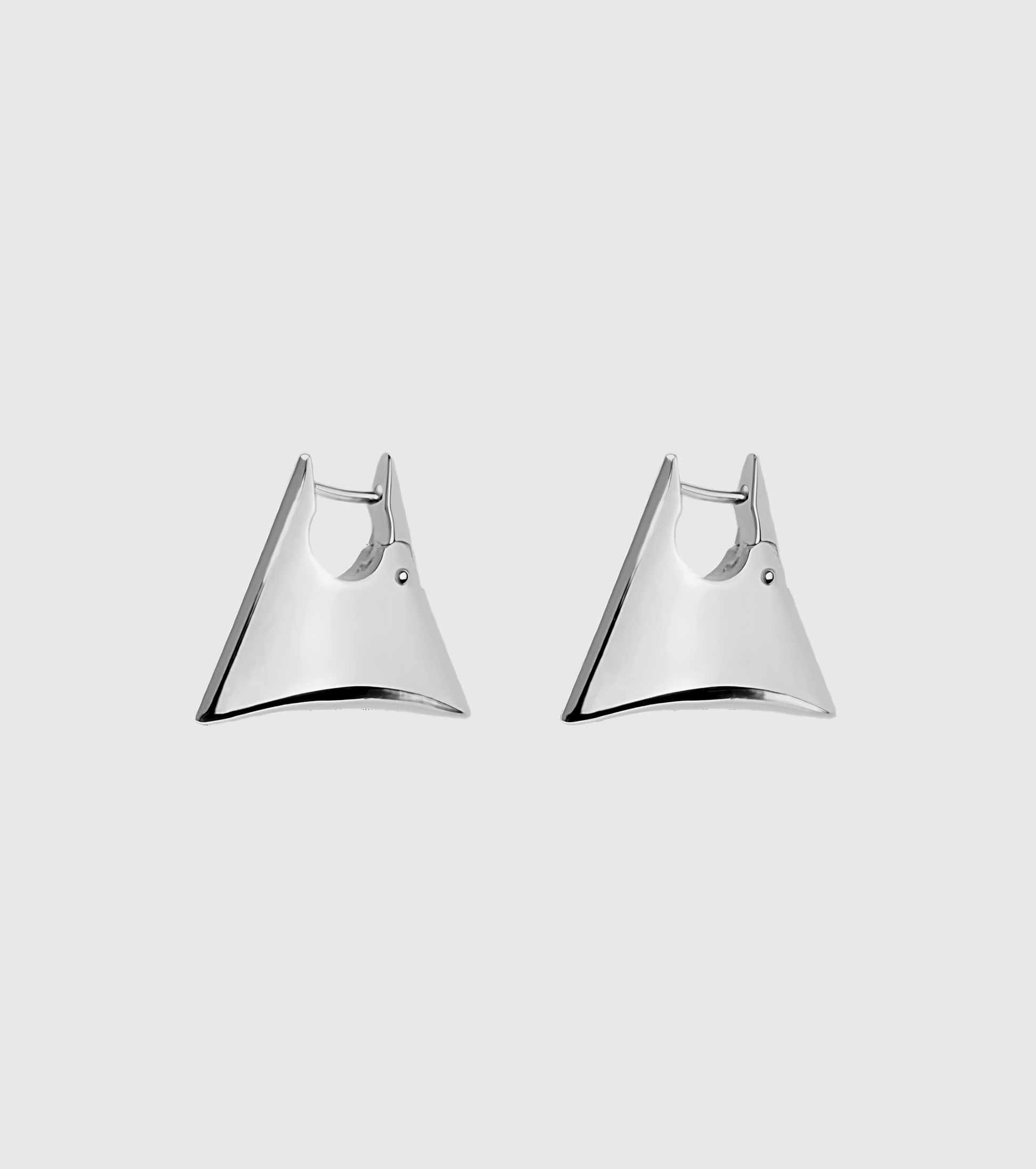 Silver Triangle Hoop Earrings - OUZELJewellery