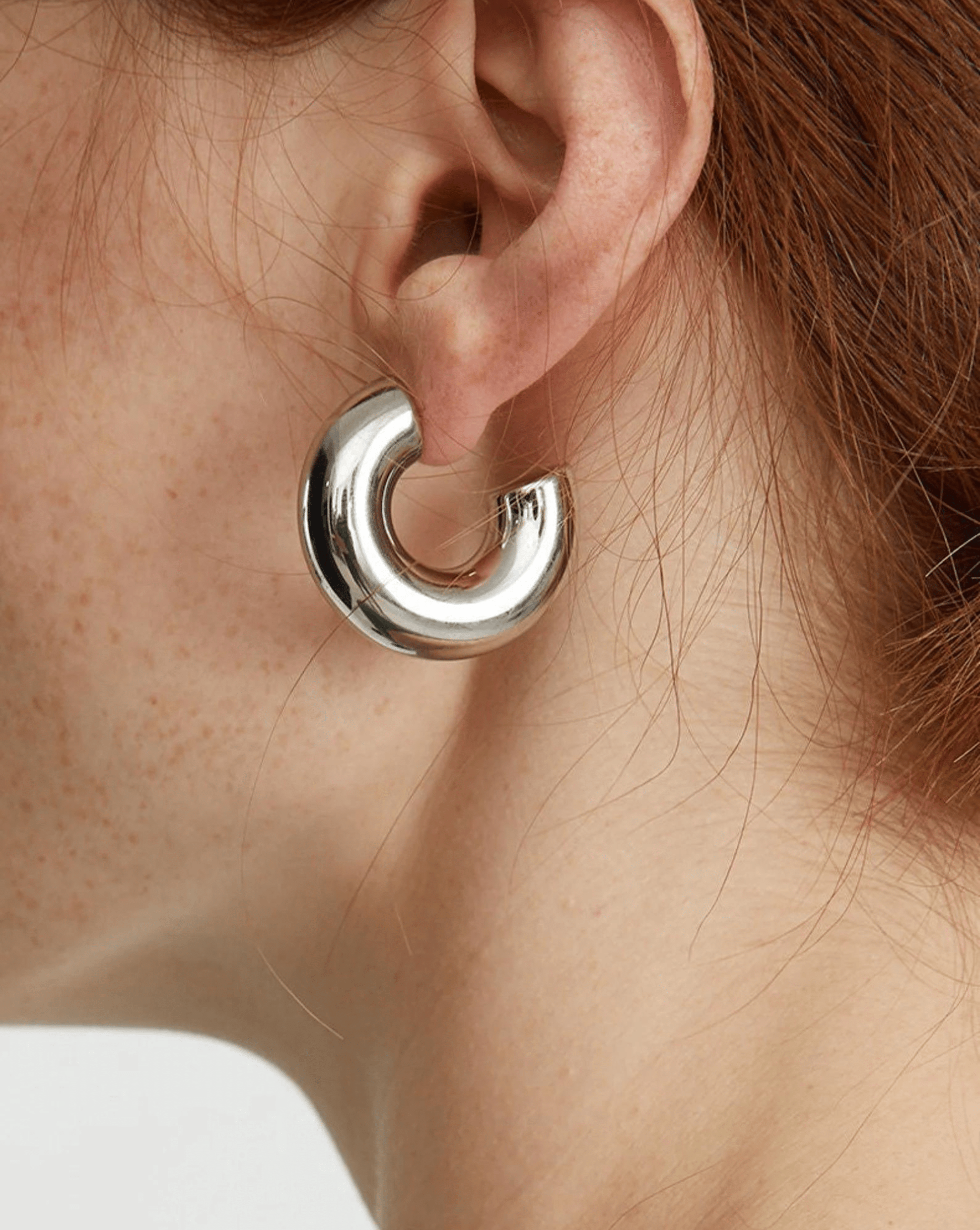 Silver Tube Hoop Earrings - OUZELJewellery