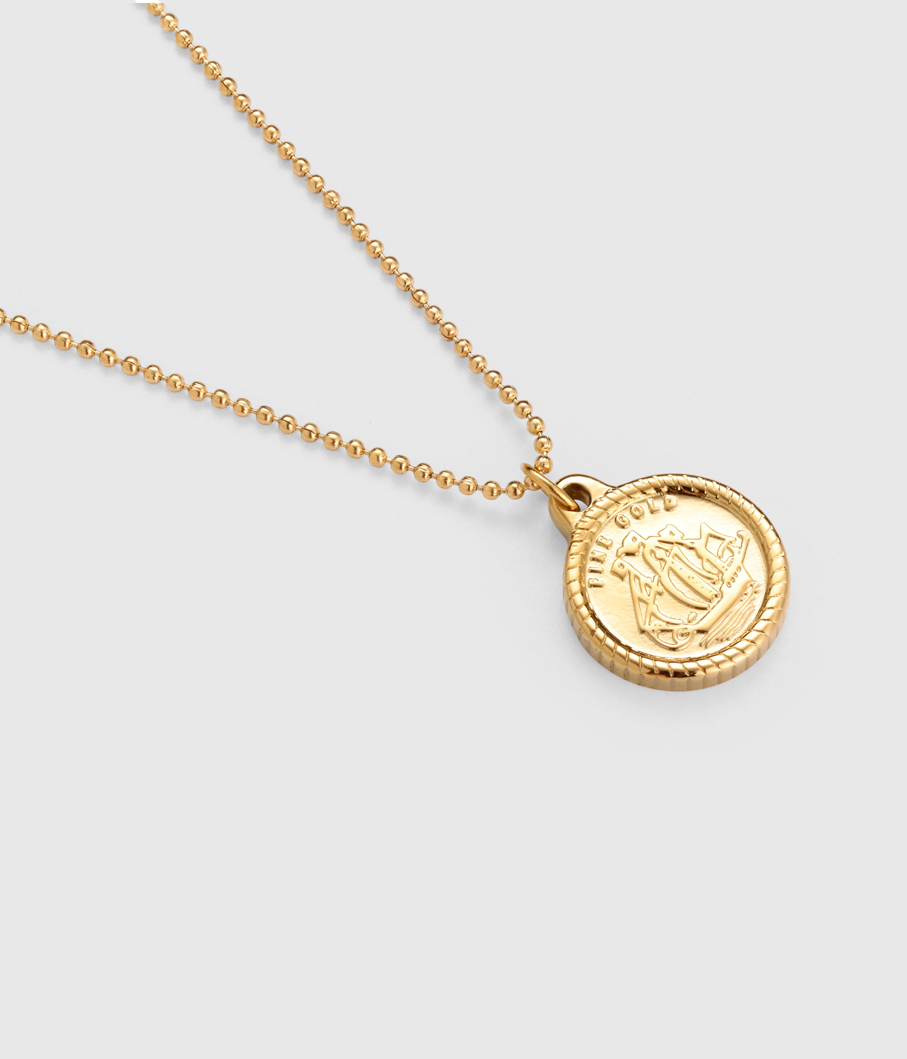 Antique Silver Tone Goddess Coin Pendant Necklace in 18K Gold Over Sterling  Silver - TALICH