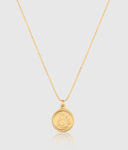 Small Coin Pendant Necklace - OUZELJewellery