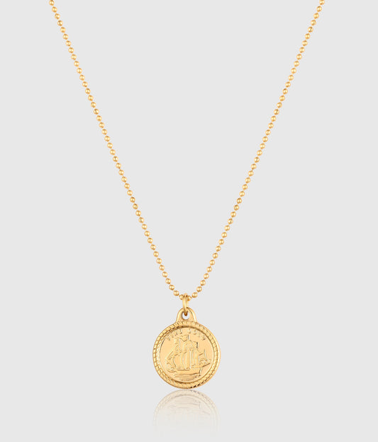 Small Coin Pendant Necklace - OUZELJewellery