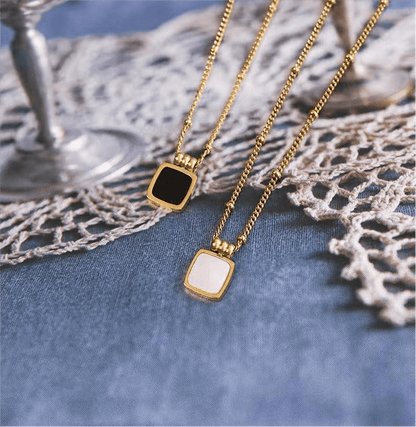 Square Charm Pendant Necklace - OUZELJewellery