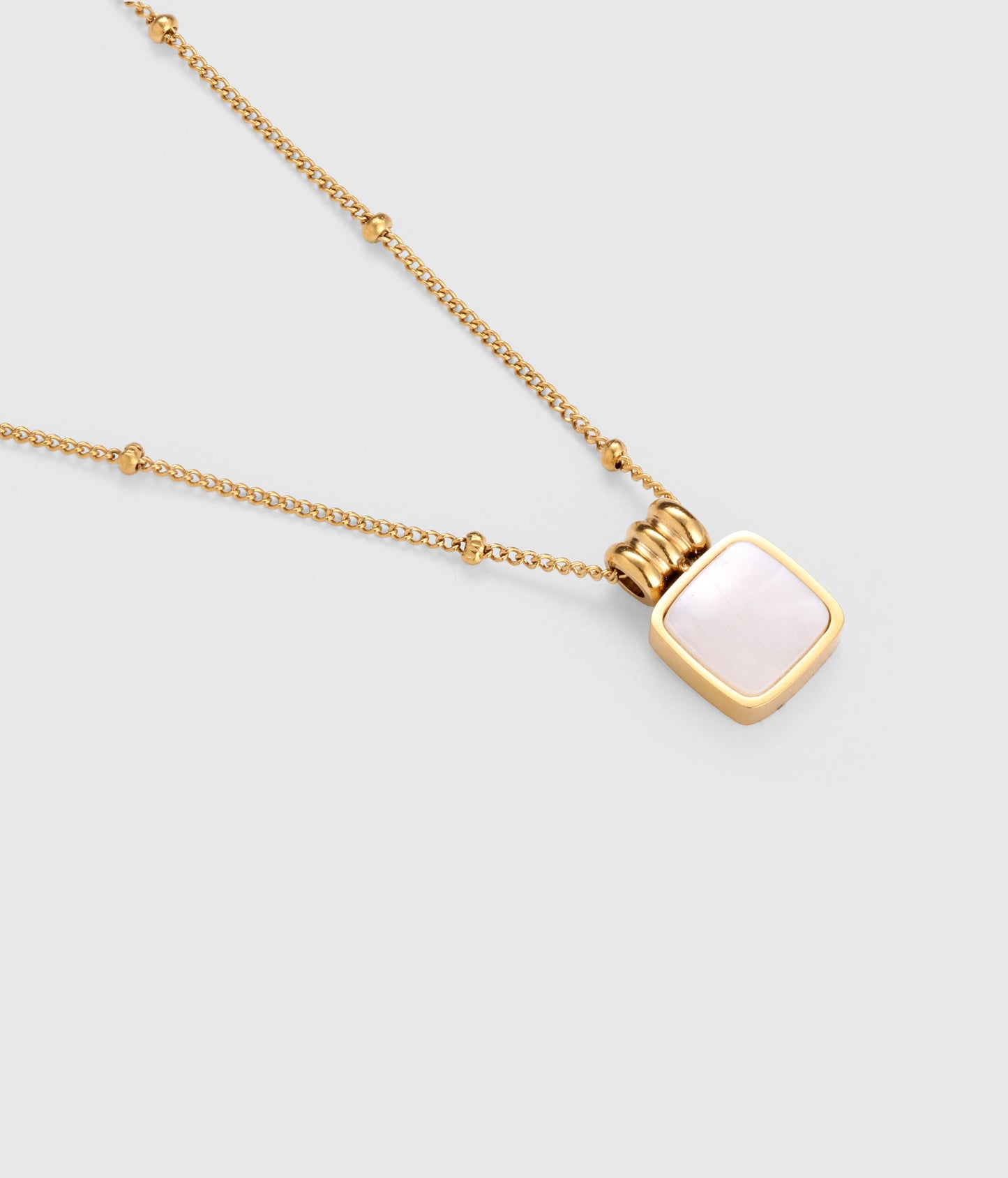 Square Charm Pendant Necklace - OUZELJewellery