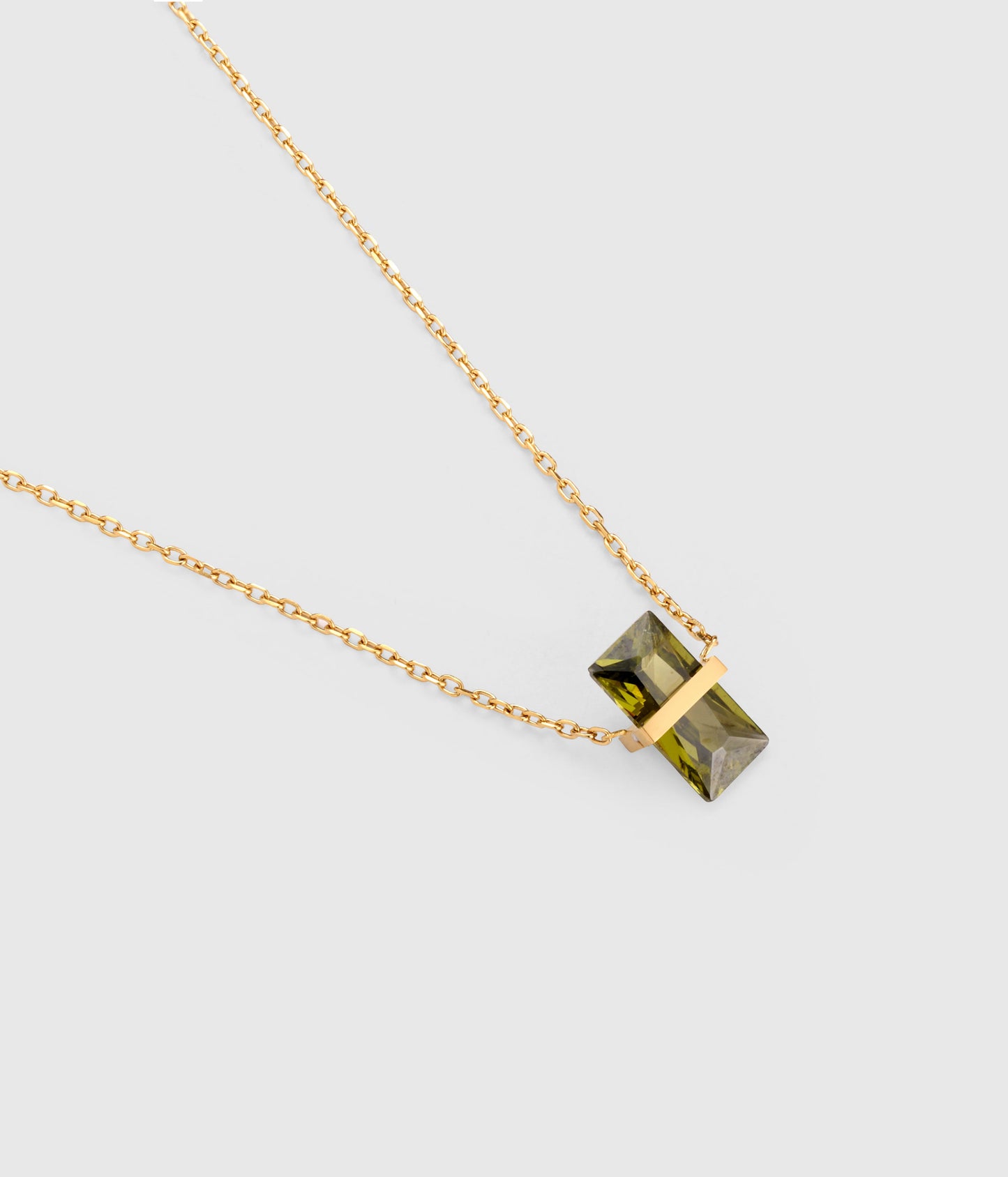 Tiny Crystal Bar Pendant Necklace - OUZELJewellery