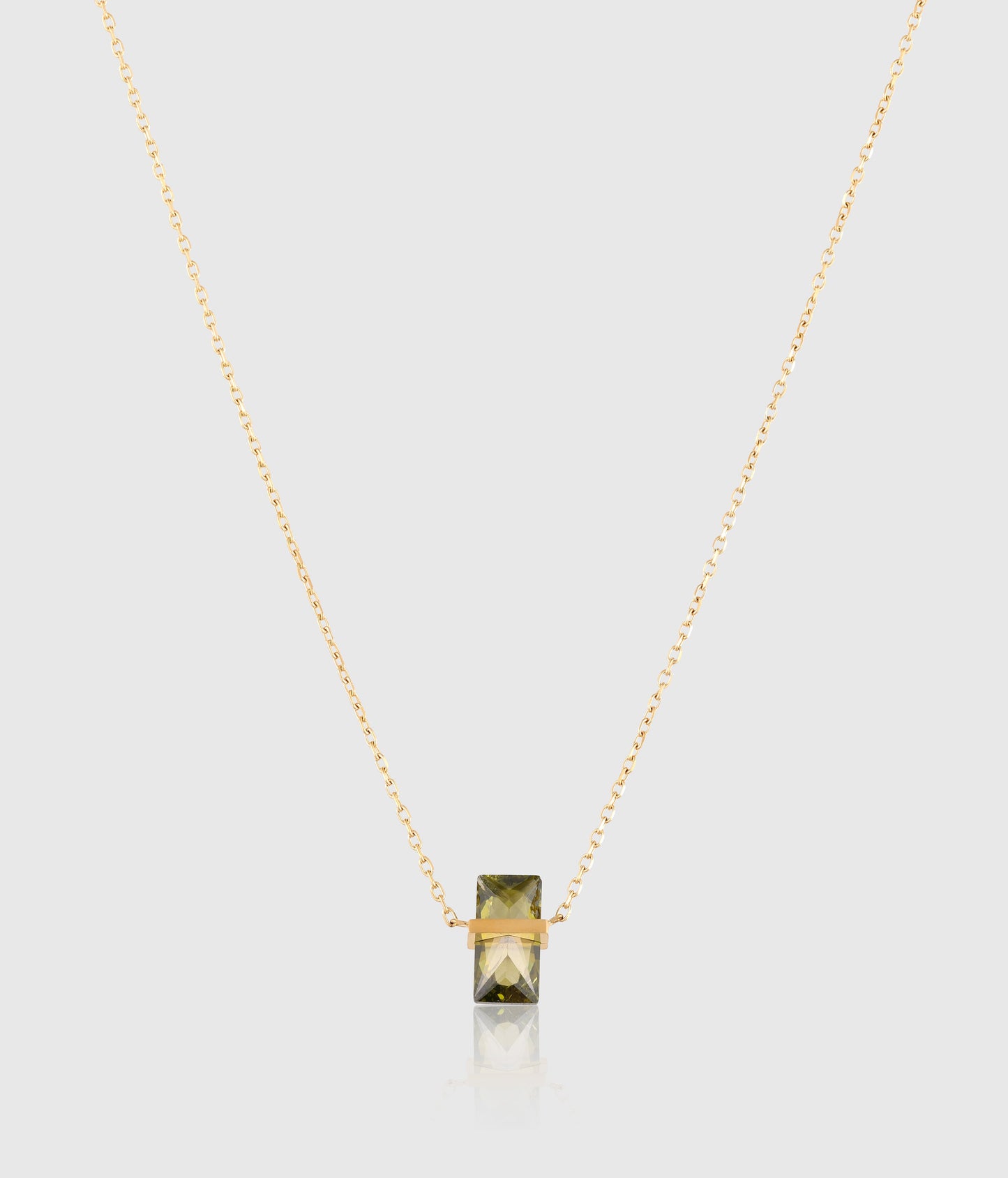 Tiny Crystal Bar Pendant Necklace - OUZELJewellery