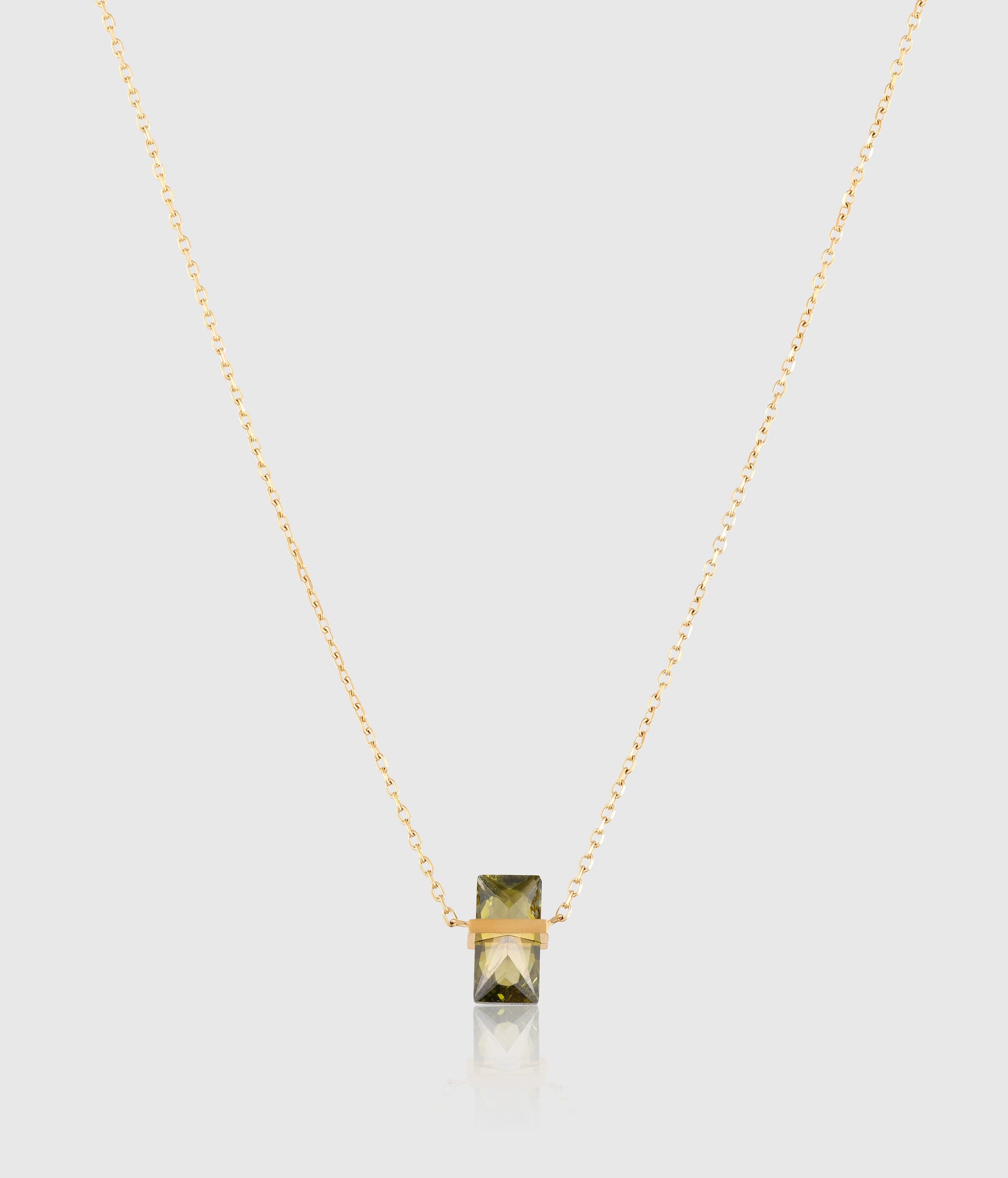 Tiny Crystal Bar Pendant Necklace - OUZELJewellery