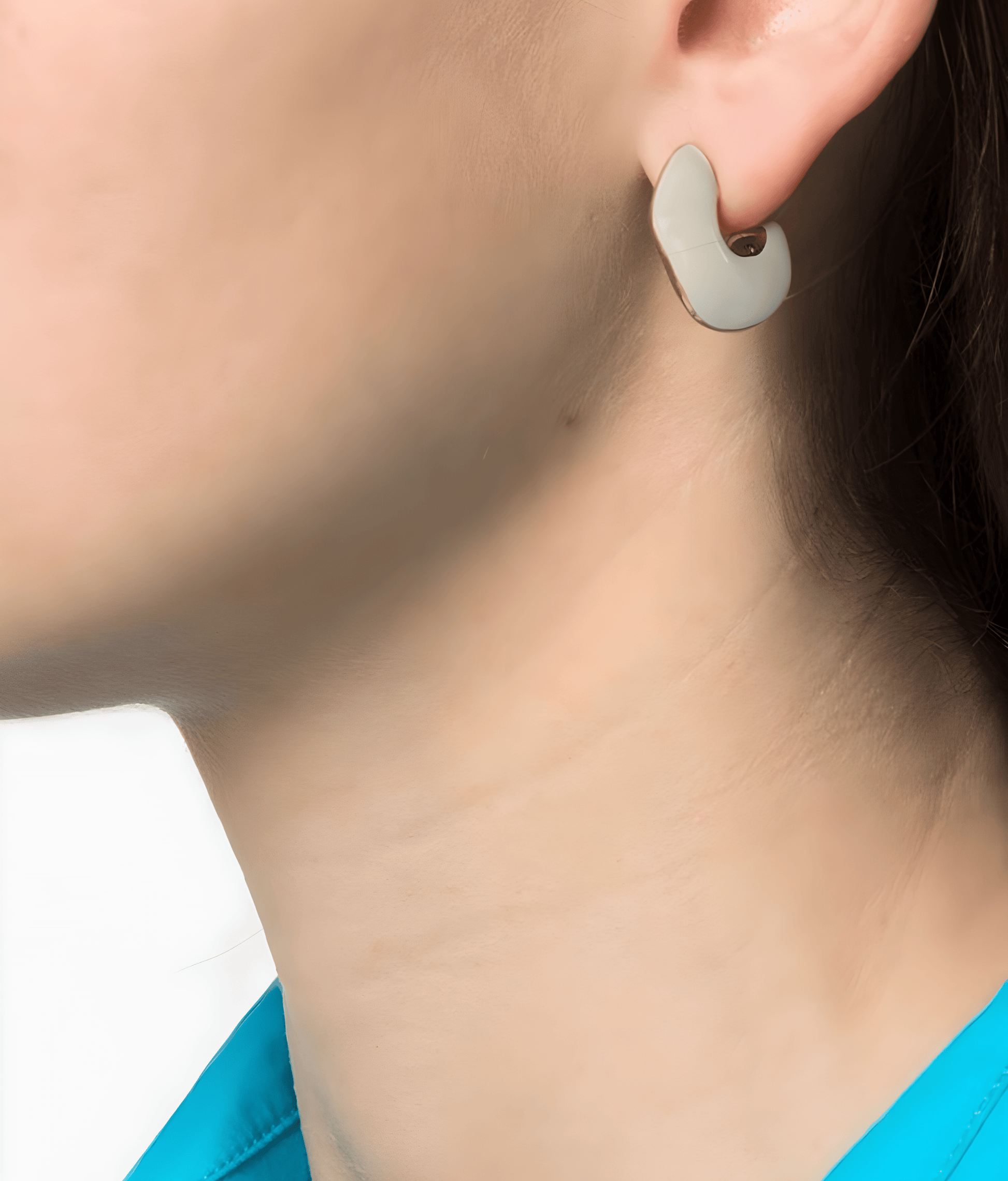 Two-Tone Enamel Hoop Earrings - OUZELJewellery