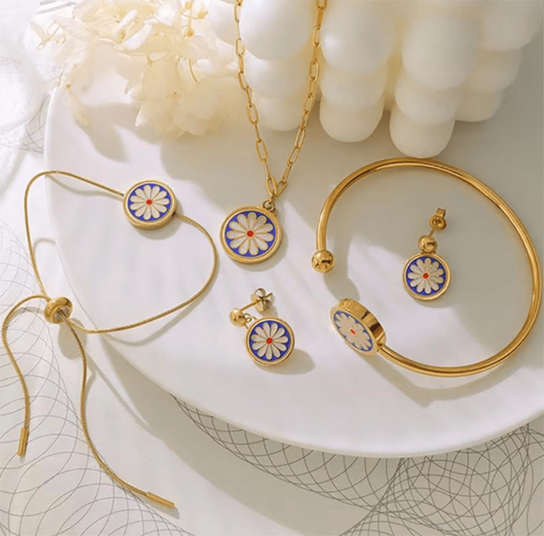 Beautiful Gold Pearl Necklace and Earring Set with Bracelet for Brides –  Poetry Designs